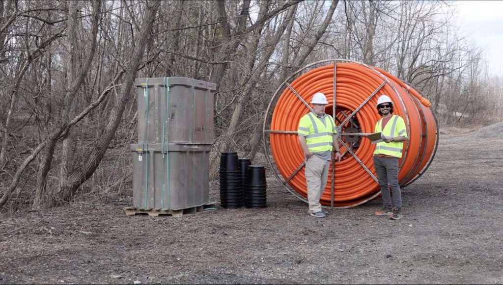 The Medina Fiber Construction Team Gets Ready to Run Fiber Cables